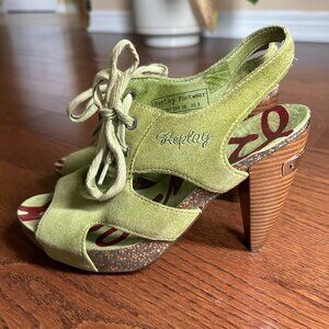 Replay Green Suede Heels